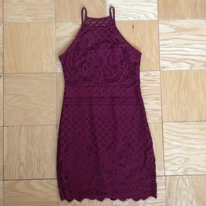 Express lace mini dress